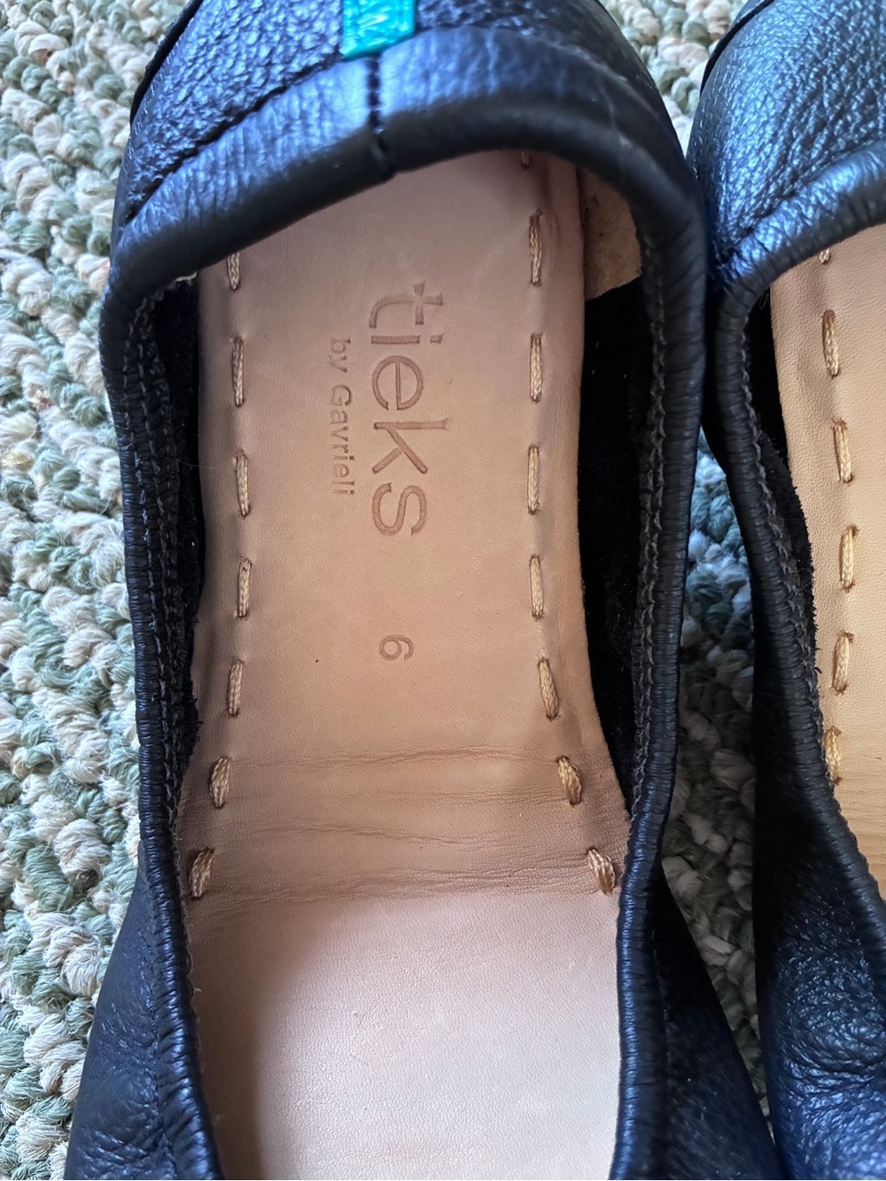 😎 Tieks in black leather with signature stripe - Picture 4 of 7